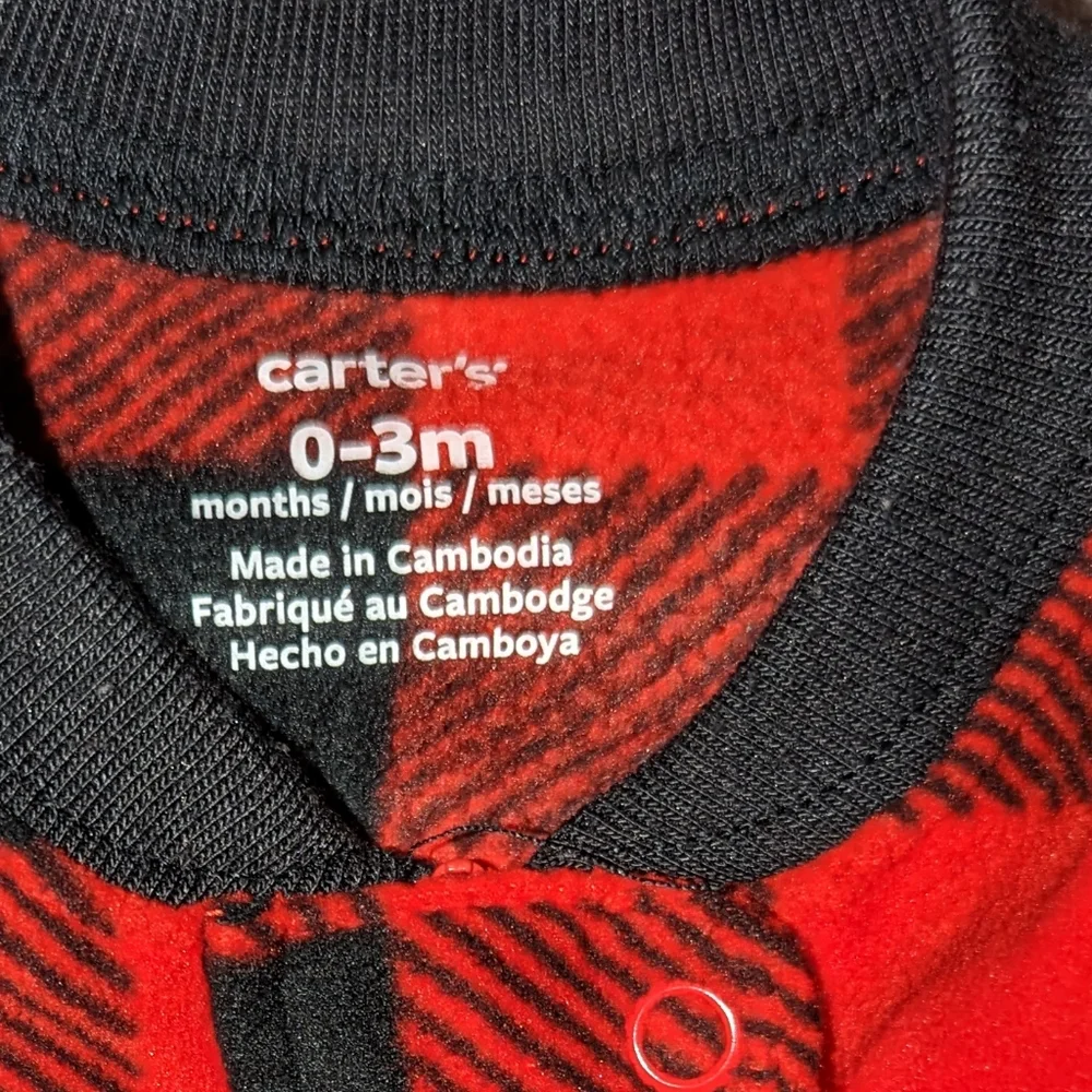 Red Plaid Carter's Fleece Sleep Sack